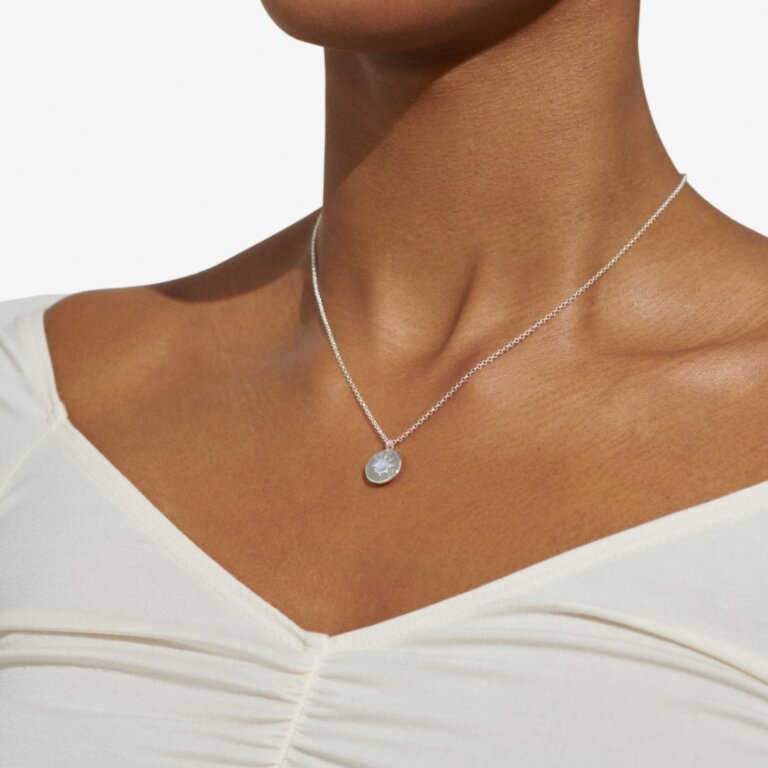 Birthstone A Little Necklace 'March' Aqua Crystal