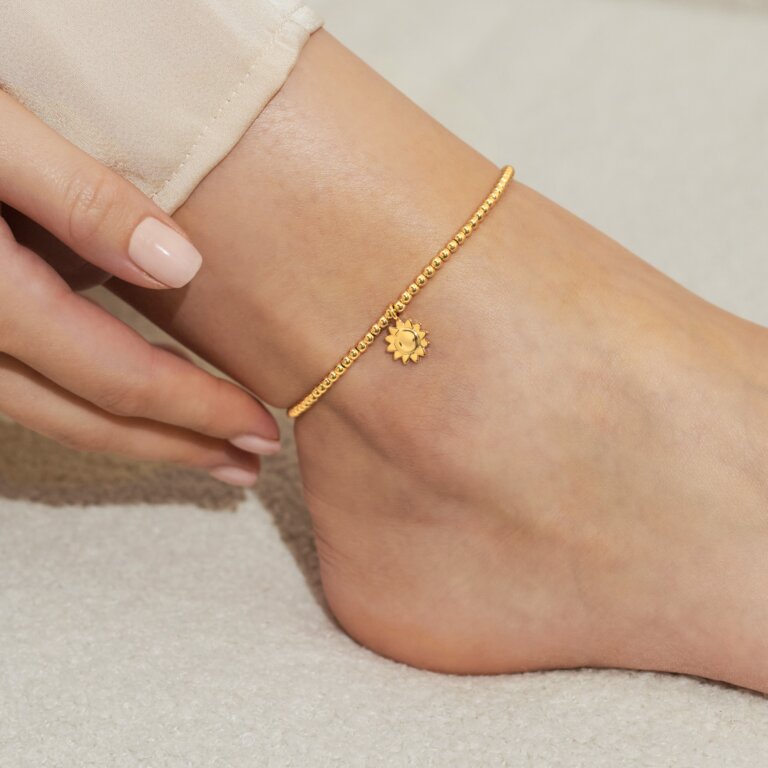 Anklet Sun in Gold-Tone Plating