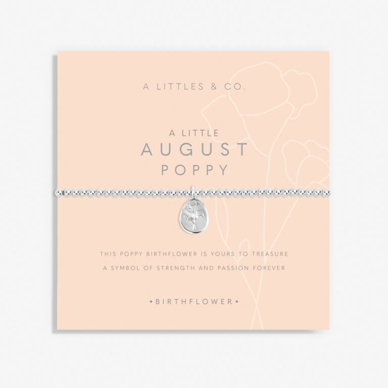 Birthflower A Little 'August' Poppy Bracelet