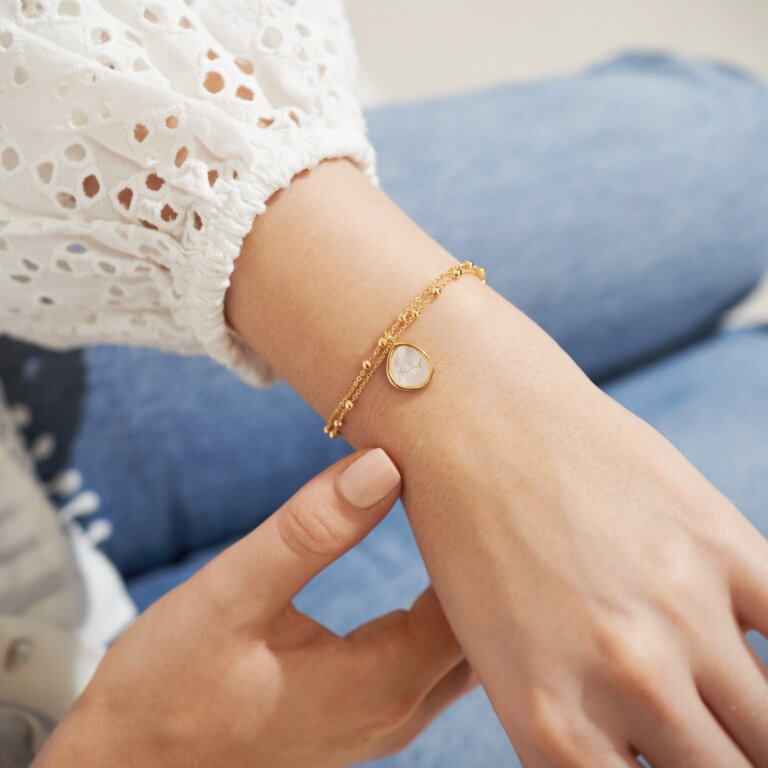 My Moments 'Just For You Beautiful Friend' Bracelet in Gold-Tone Plating