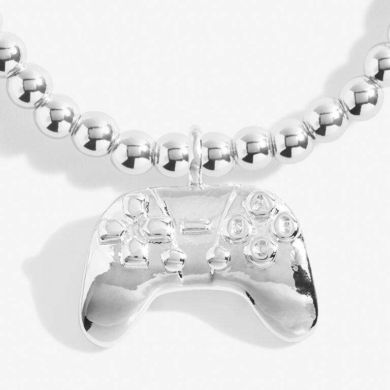 A Little 'Girl Gamer' Bracelet in Silver Plating
