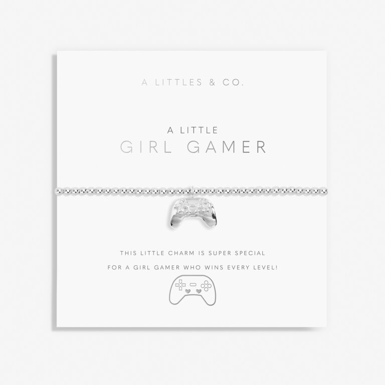 A Little 'Girl Gamer' Bracelet in Silver Plating