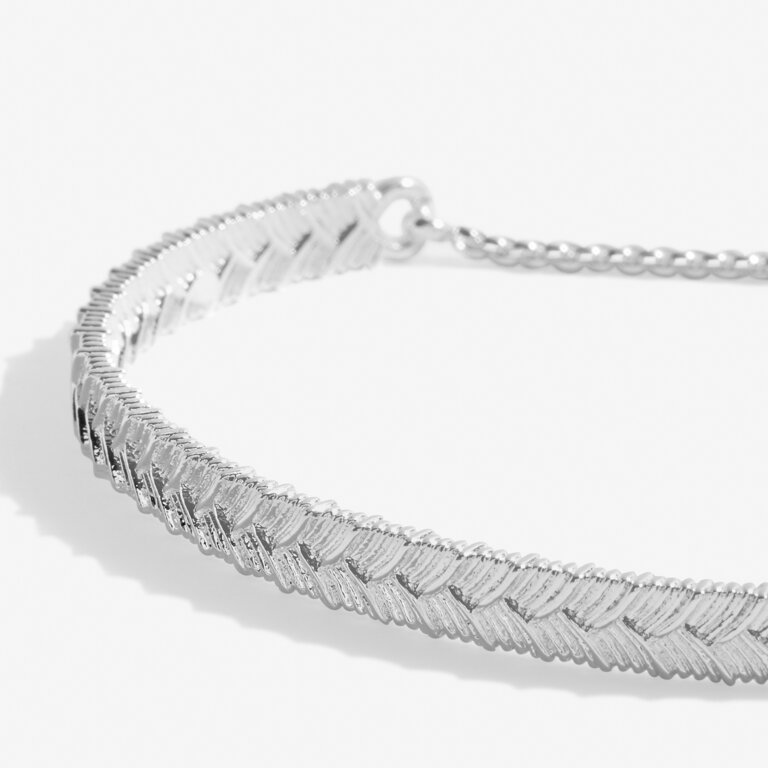 Bracelet Bar Textured in Silver Plating