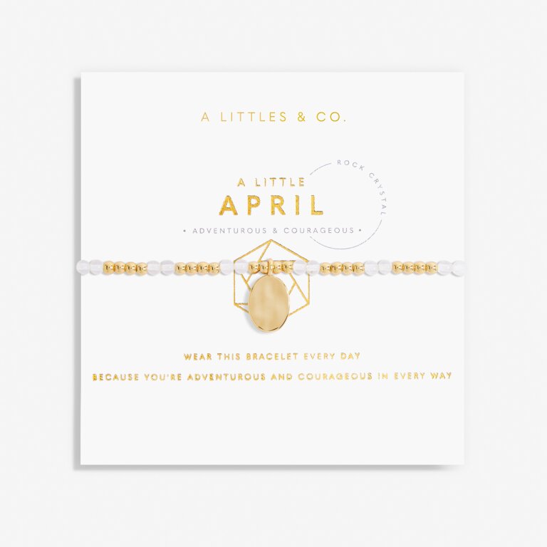 Birthstone A Little April Bracelet in Gold-Tone Plating
