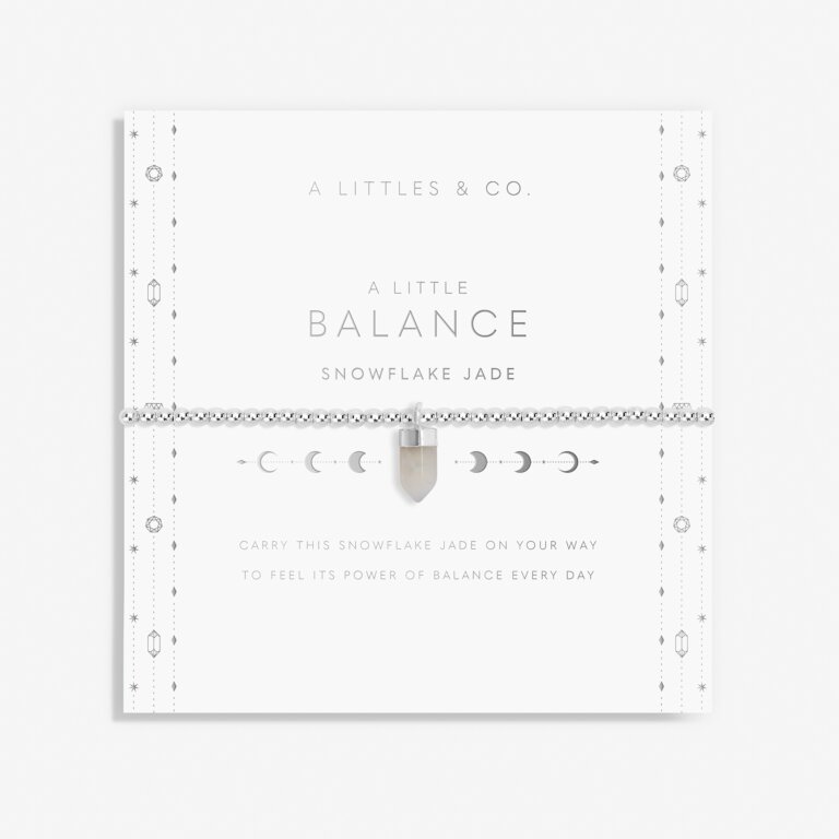 Affirmation Crystal A Little 'Balance' Bracelet in Silver Plating