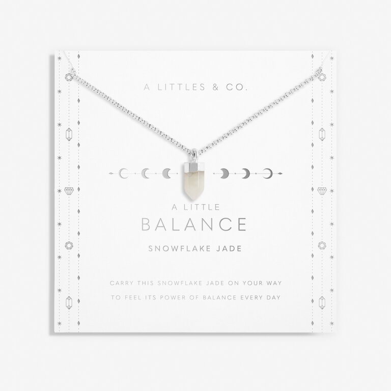 Affirmation Crystal A Little 'Balance' Necklace in Silver Plating
