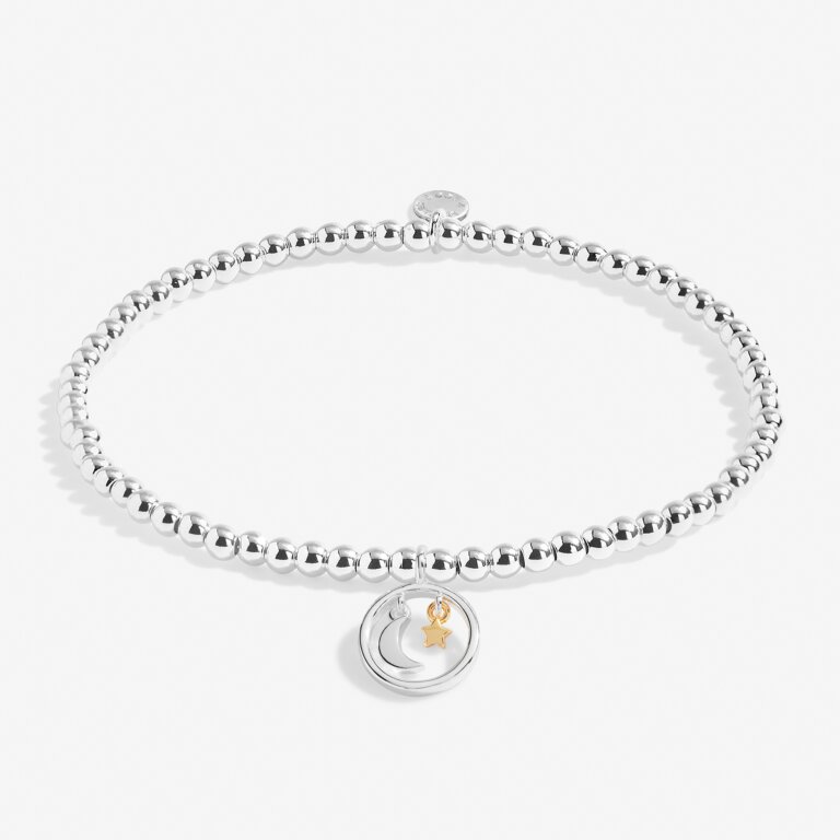 Beautifully Boxed A Little 'Shoot For The Moon Land Amongst The Stars' Bracelet in Silver Plating & Gold-Tone Plating