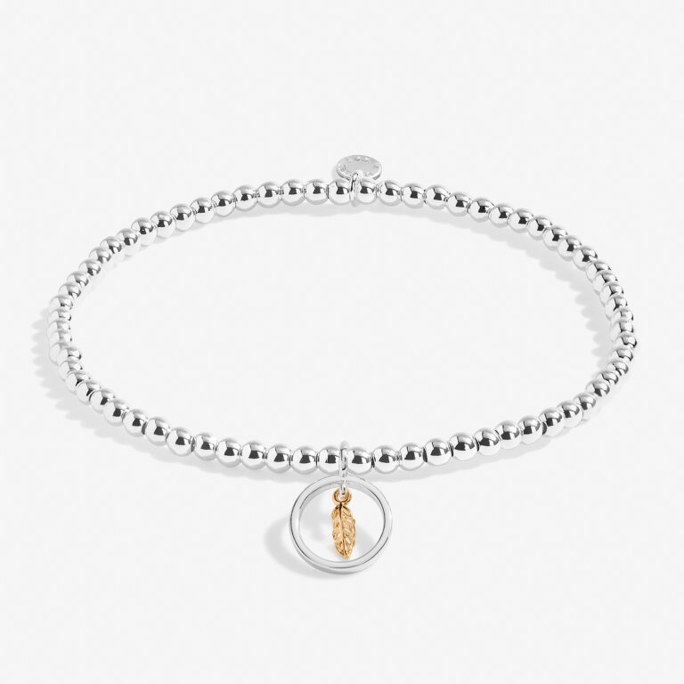 Beautifully Boxed A Little 'Feathers Appear When Loved Ones Are Near' Bracelet in Silver Plating & Gold-Tone Plating