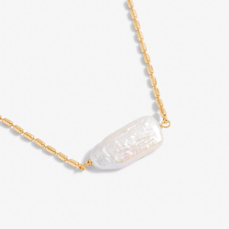 Lumi Pearl Necklace in Gold-Tone Plating