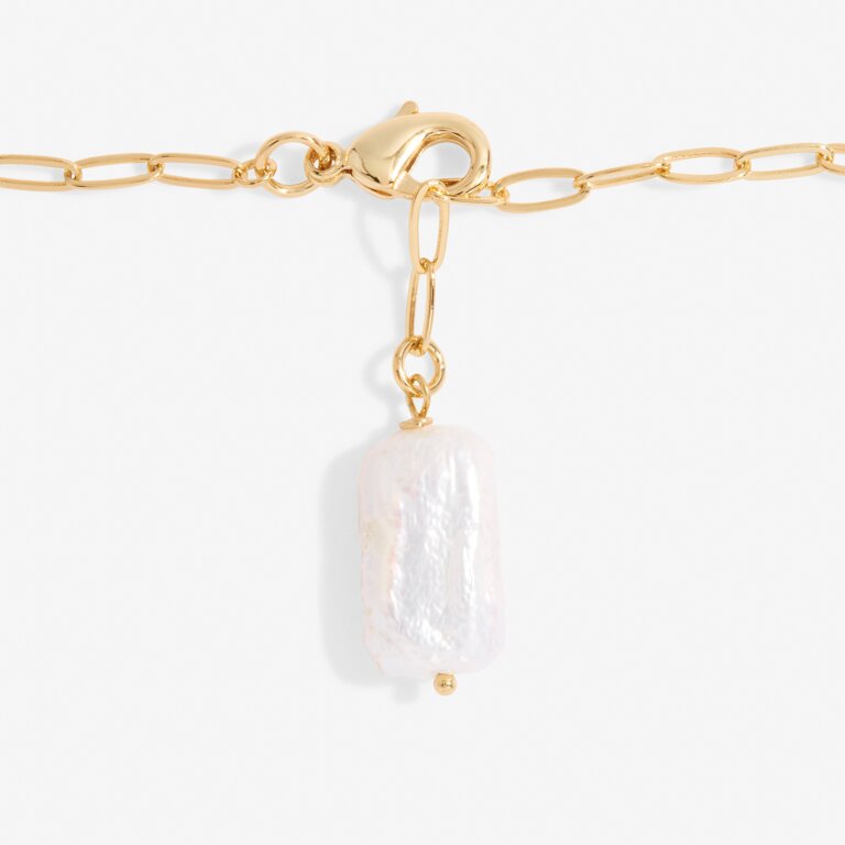 Lumi Pearl Chain Bracelet in Gold-Tone Plating