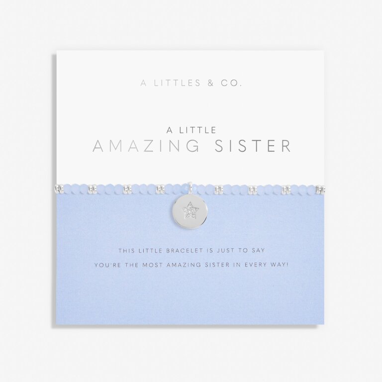 Live Life In Color A Little 'Amazing Sister' Bracelet in Silver Plating