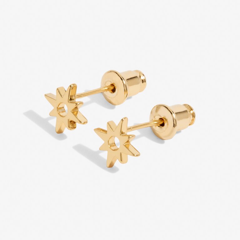 Beautifully Boxed 'Birthday Girl' Earrings in Gold-Tone Plating