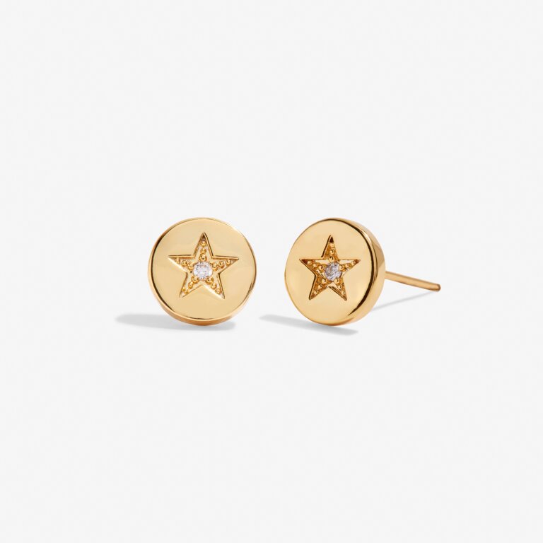 Beautifully Boxed 'Just For You' Earrings in Gold-Tone Plating