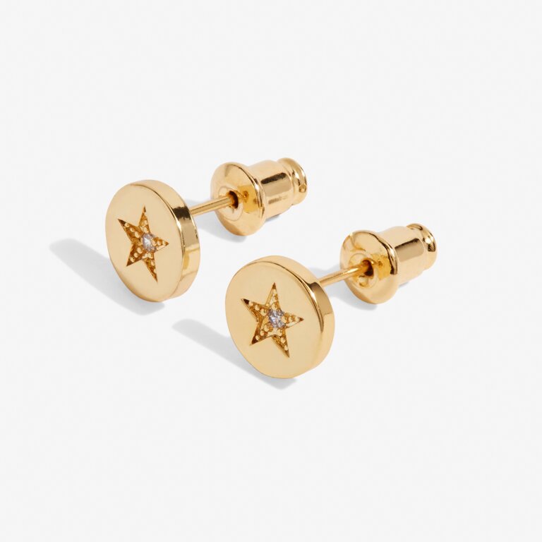 Beautifully Boxed 'Just For You' Earrings in Gold-Tone Plating