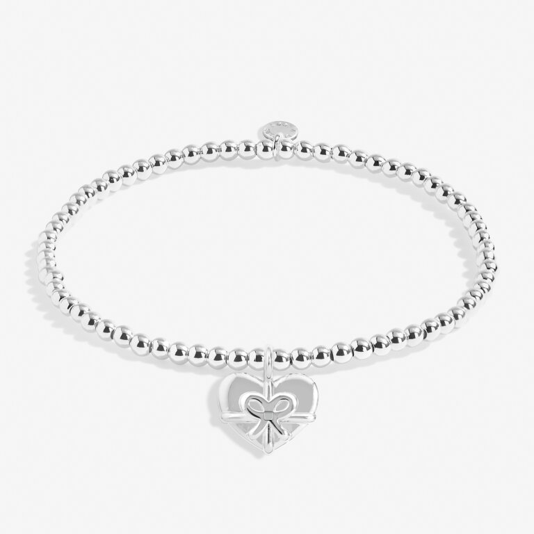 Christmas Gift Box 'Happy Holidays' Bracelet in Silver Plating