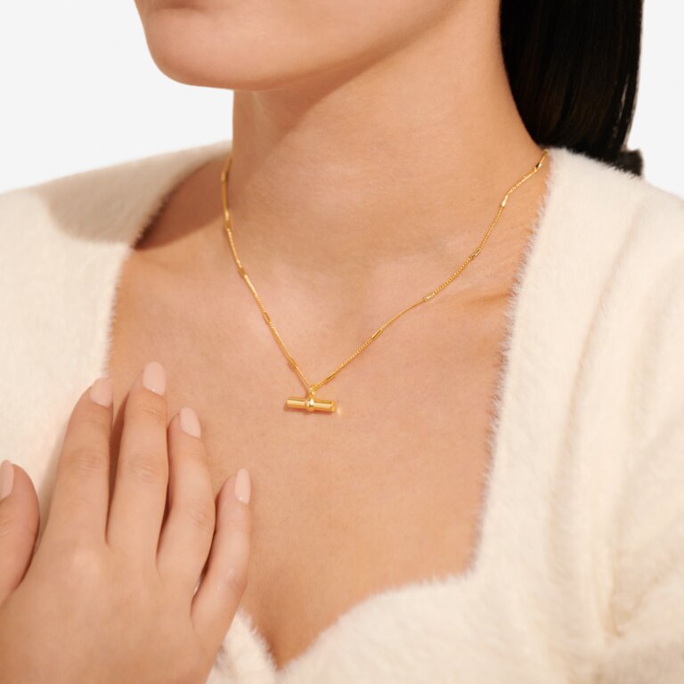 Aura Bar Necklace in Gold-Tone Plating