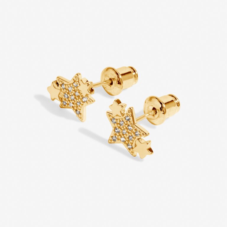 Christmas Beautifully Boxed 'Merry Christmas' Earrings in Gold-Tone Plating
