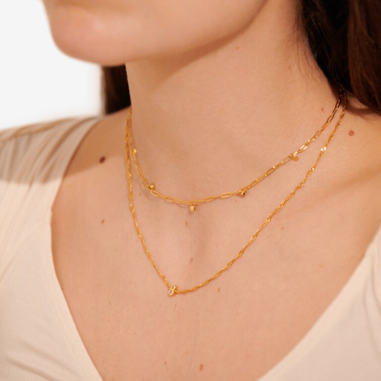 Stacks Of Style Necklace in Gold-Tone Plating