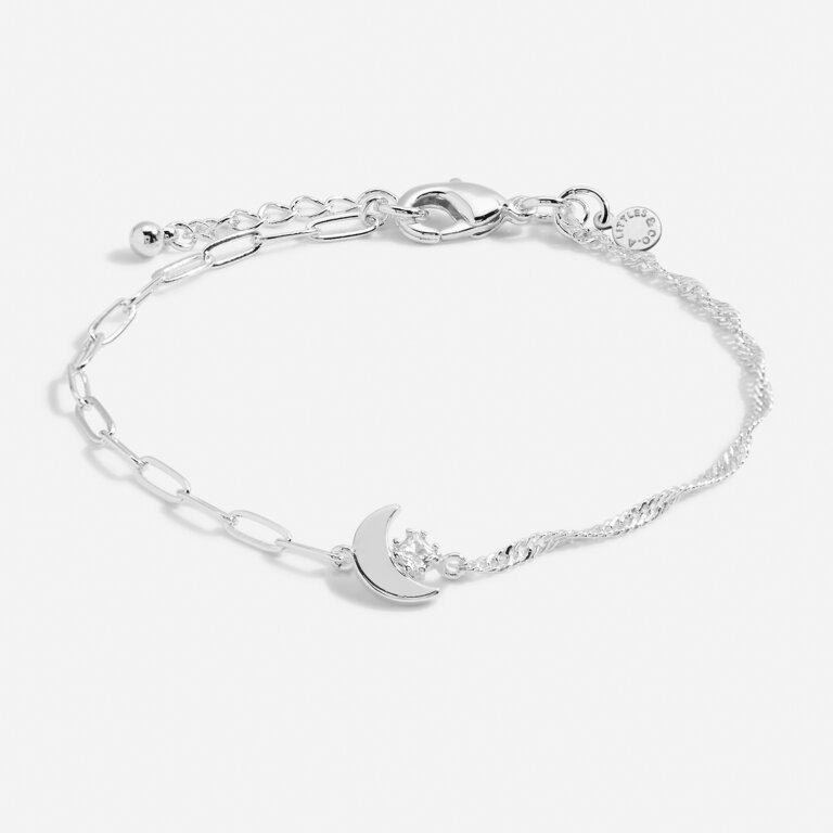 Stacks Of Style Moon Bracelet Set in Silver Plating