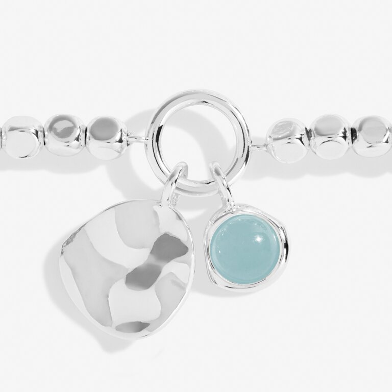 Spirit Stones Aquamarine Bracelet in Silver Plating
