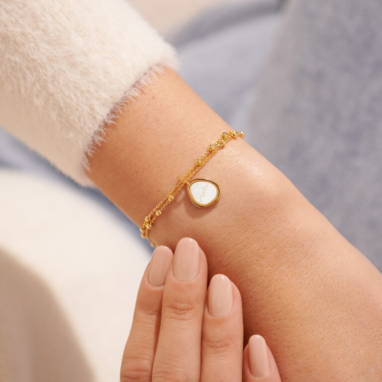 My Moments 'Just For You Wonderful Sister' Bracelet in Gold-Tone Plating
