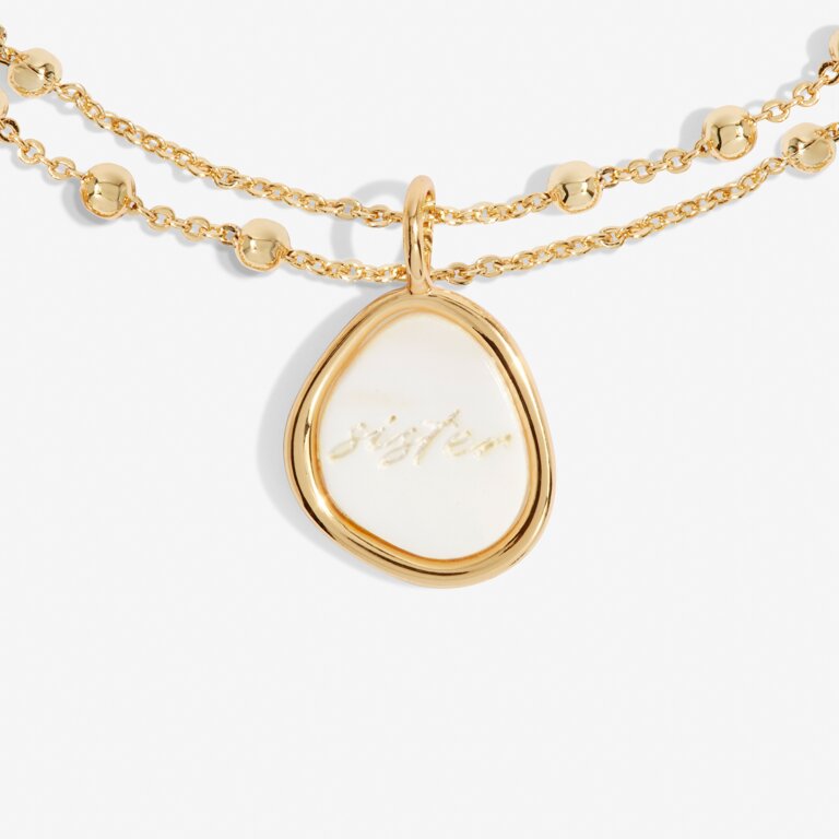 My Moments 'Just For You Wonderful Sister' Bracelet in Gold-Tone Plating