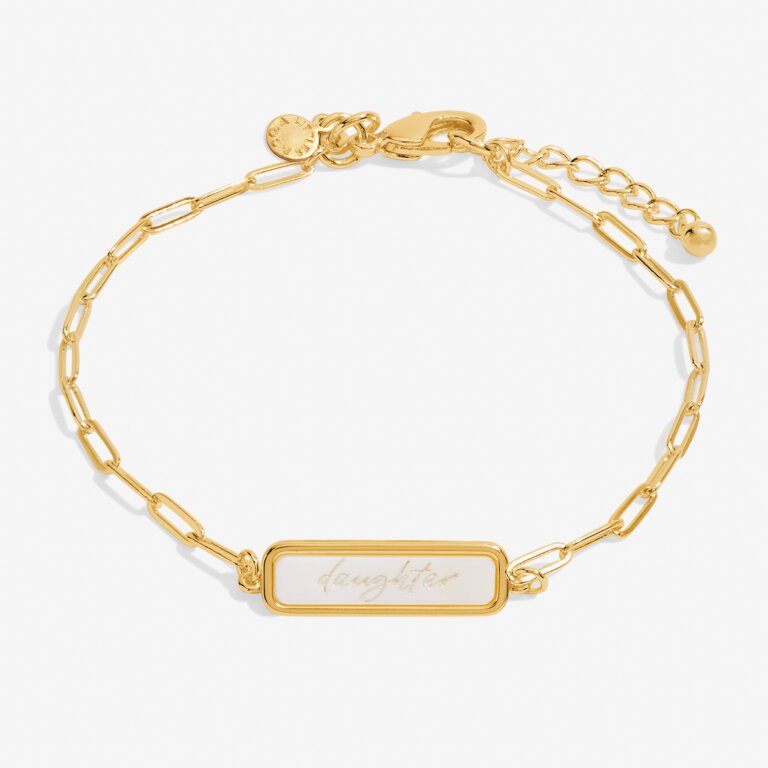 My Moments 'Just For You Wonderful Daughter' Bracelet in Gold-Tone Plating