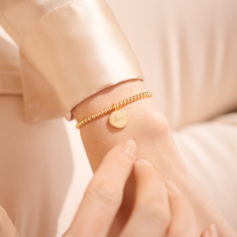 My Moments Christmas 'With Love This Christmas' Bracelet in Gold-Tone Plating