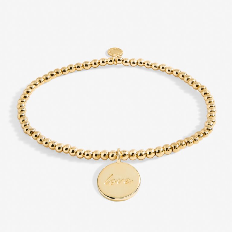 My Moments Christmas 'Wishing You A Magical Christmas' Bracelet in Gold-Tone Plating