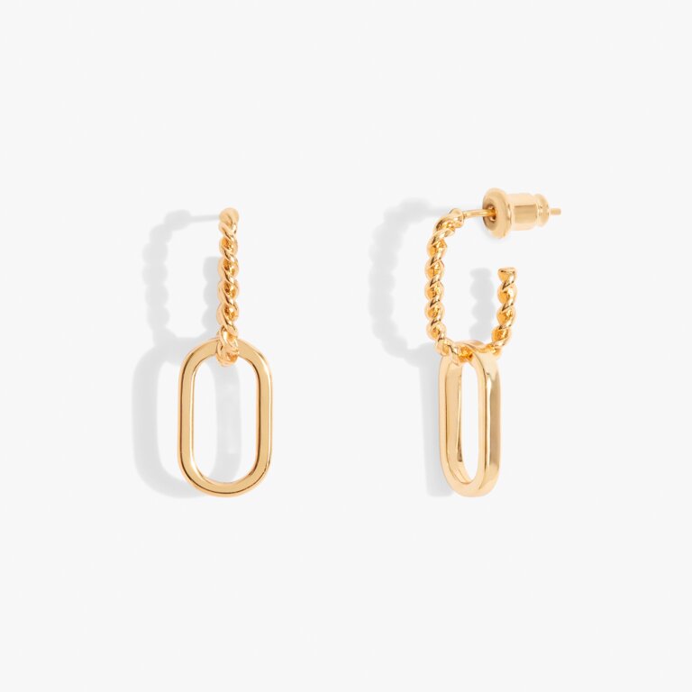 Statement Rope Earrings in Gold-Tone Plating