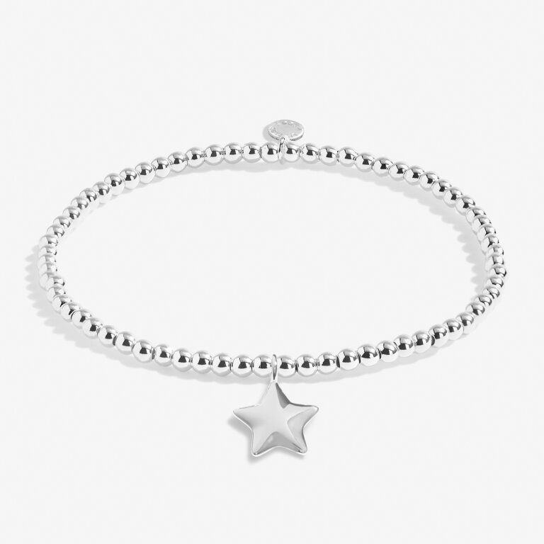 A Little 'Merry Christmas' Star Bracelet in Silver Plating