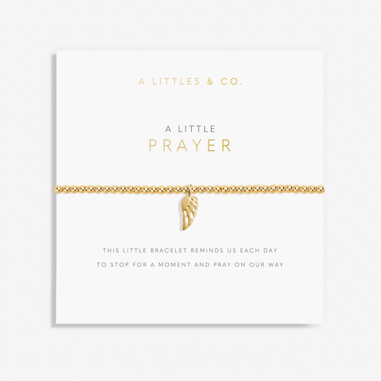 A Little 'Prayer' Bracelet in Gold-Tone Plating