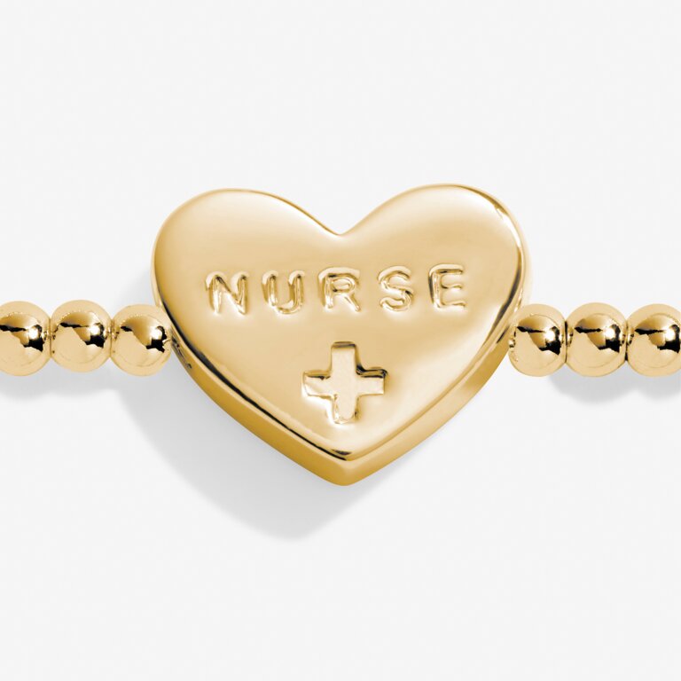 A Little 'Caring Nurse' Bracelet in Gold-Tone Plating