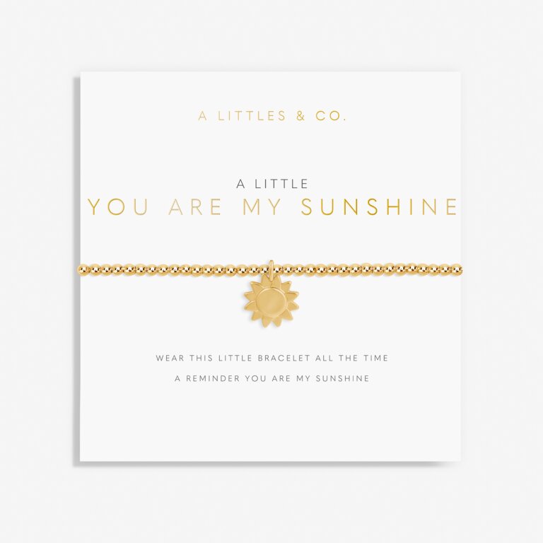 A Little 'You Are My Sunshine' Bracelet in Gold-Tone Plating