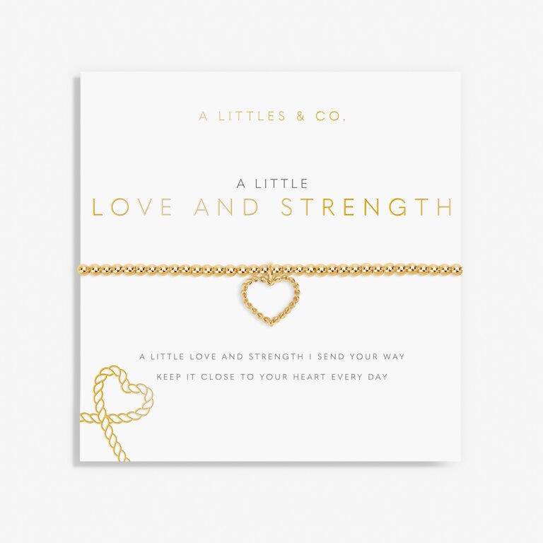 A Little 'Love And Strength' Bracelet in Gold-Tone Plating