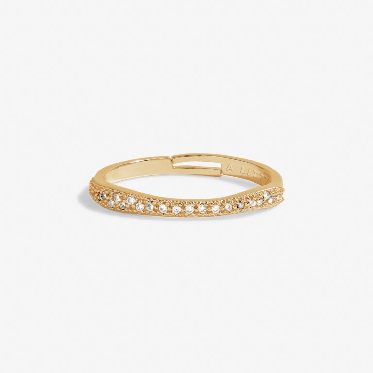 Afterglow Wave Ring in Gold-Tone Plating
