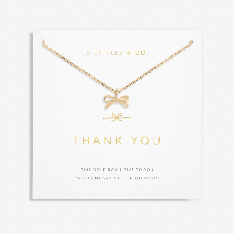 A Little 'Thank You' Necklace in Gold-Tone Plating