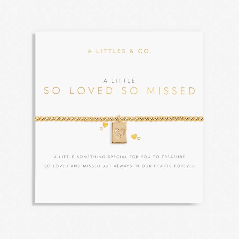 A Little 'So Loved So Missed' Bracelet in Gold-Tone Plating