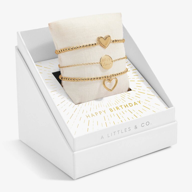 Celebrate You Gift Box 'Happy Birthday' in Gold-Tone Plating