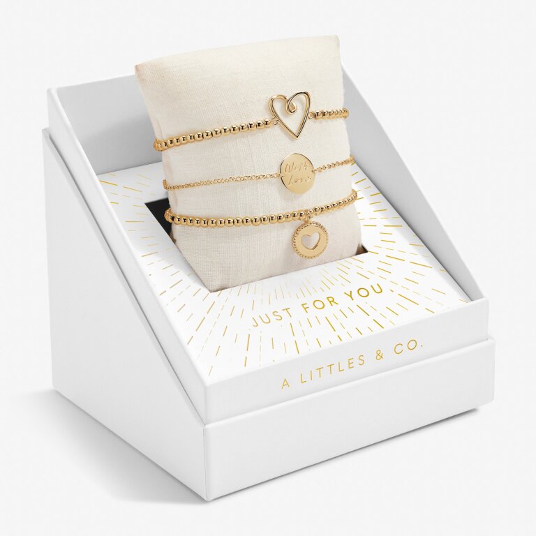 Celebrate You Gift Box 'Just For You' in Gold-Tone Plating