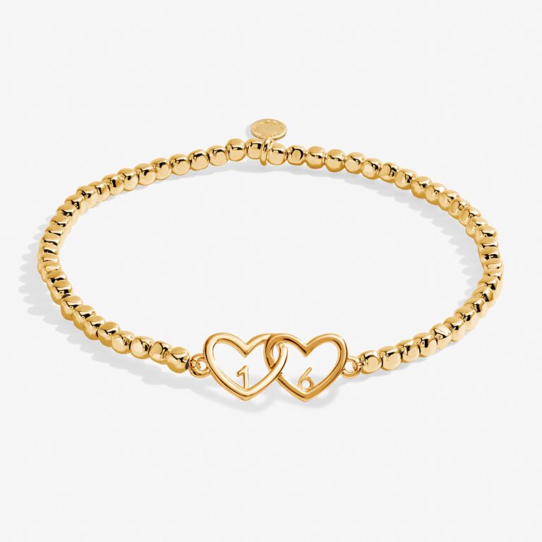 Forever Yours 'Happy 16th' Bracelet in Gold-Tone Plating