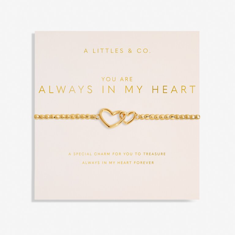 Forever Yours 'You Are Always In My Heart' Bracelet in Gold-Tone Plating