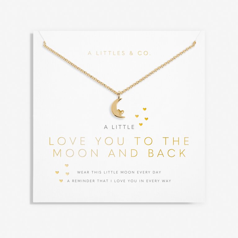 A Little 'Love You To The Moon And Back' Necklace in Gold-Tone Plating