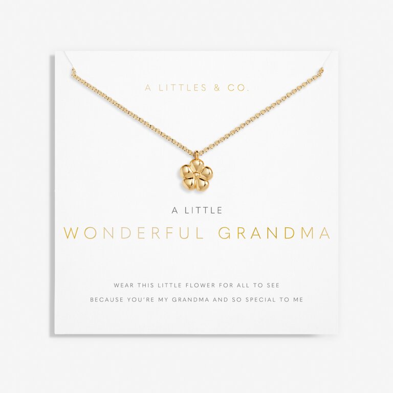 A Little 'Wonderful Grandma' Necklace in Gold-Tone Plating