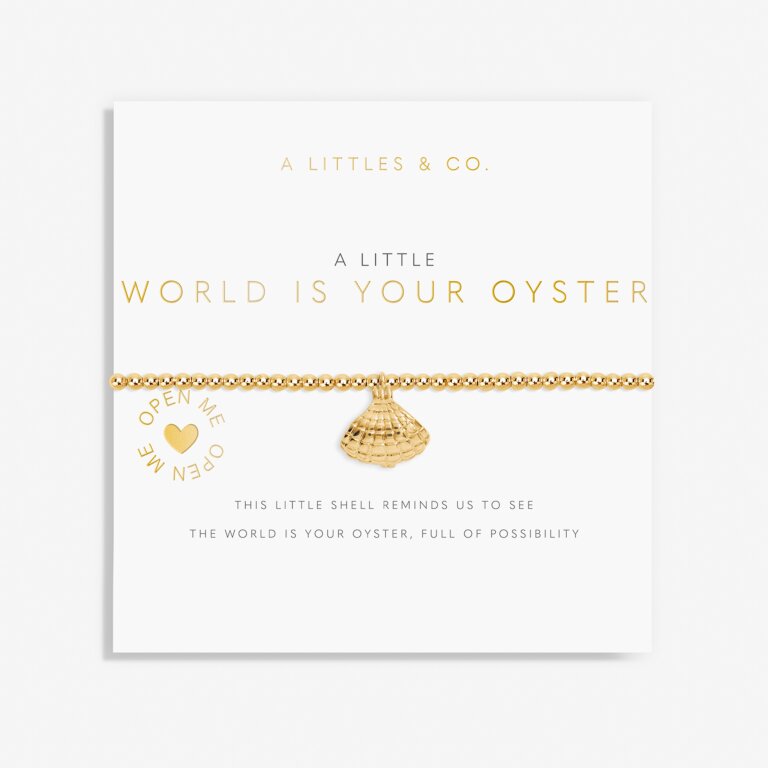 A Little 'World Is Your Oyster' Bracelet in Gold-Tone Plating