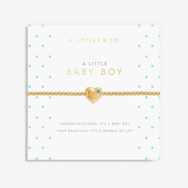 A Little 'Baby Boy' Bracelet in Gold-Tone Plating