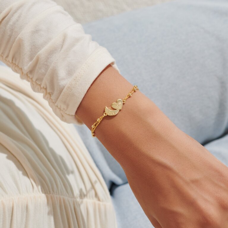 Forever Yours 'Love You To The Moon And Back' Bracelet In Gold-Tone Plating