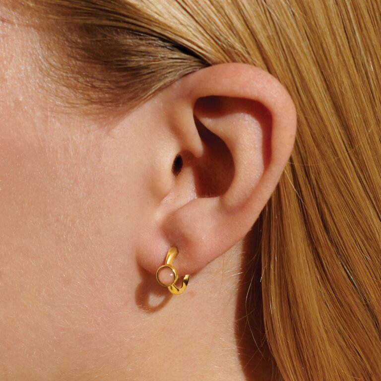 November' Birthstone Hoop Earrings In Gold-Tone Plating