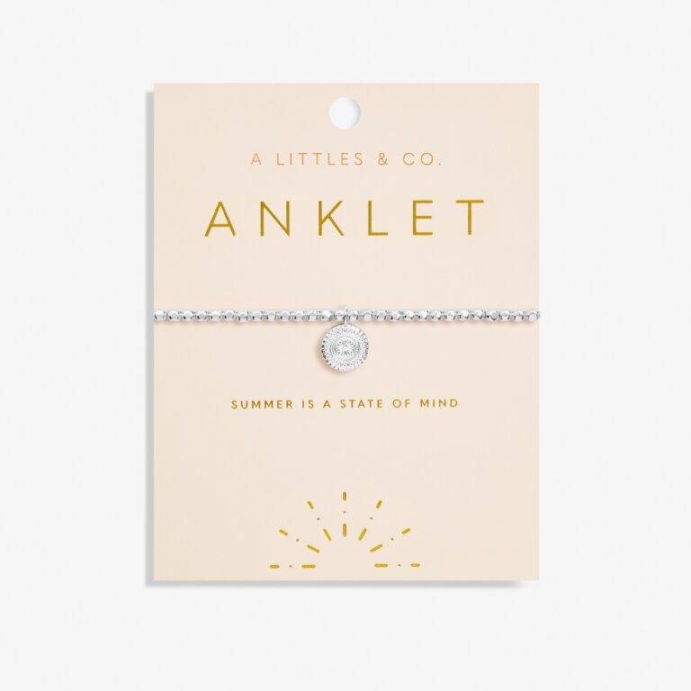 Coin Anklet In Silver Plating