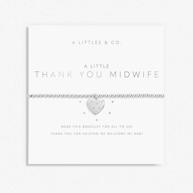 A Little 'Thank You Midwife' Bracelet In Silver Plating